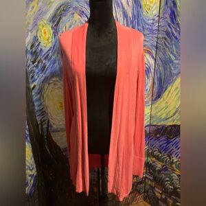 White House Black Market M coral open cardigan